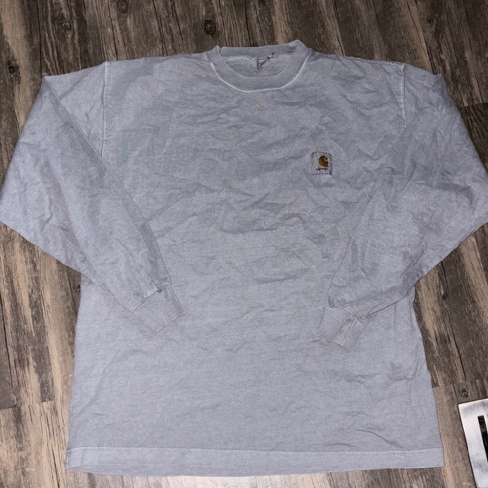 Carhartt Men's Light Gray Long Sleeve Tee XL